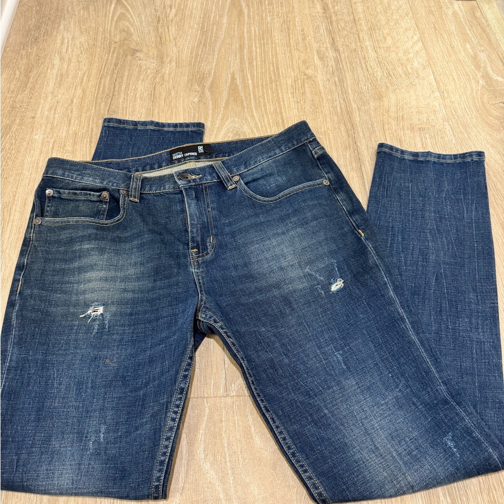 RSQ Dark Blue Skinny Tapered Jeans